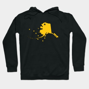 Simply Alaska Gold State Flag Map Stars Original Hoodie